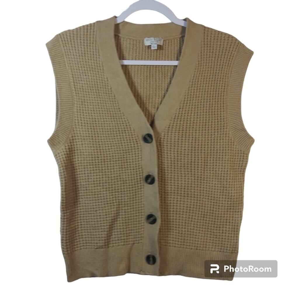 Poof! Tan V-Neck Sweater Vest